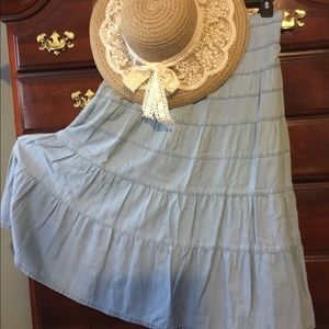 Emma James Denim Prairie Skirt 14